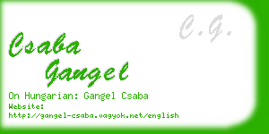 csaba gangel business card